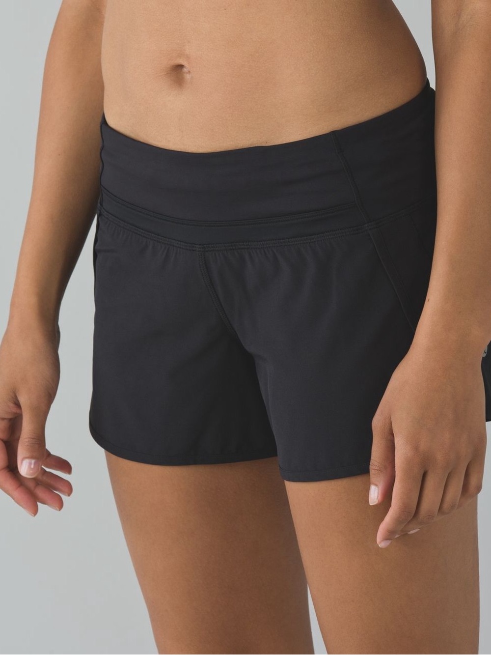 Lululemon Run Times 4” Shorts Black Size 6 Running Athletic